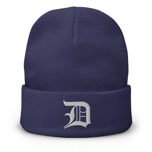 Detroit 'Old English D' Winter Beanie