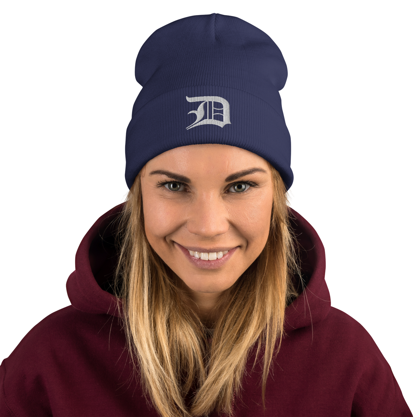 Detroit 'Old English D' Winter Beanie