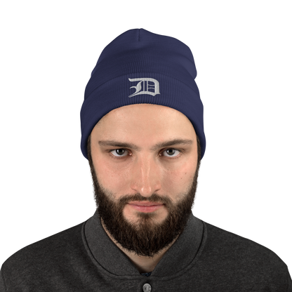 Detroit 'Old English D' Winter Beanie