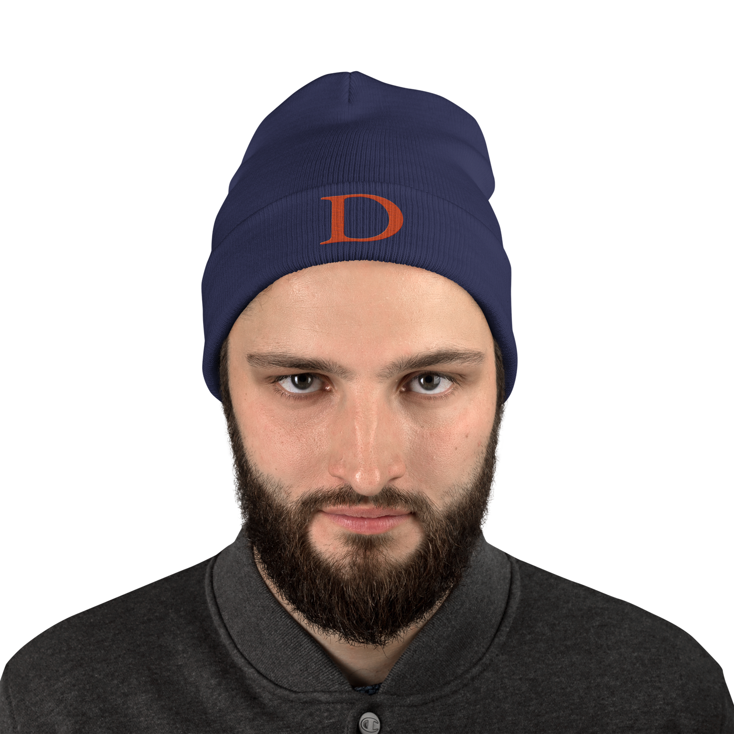 Detroit 'Old French D' Winter Beanie (Orange)