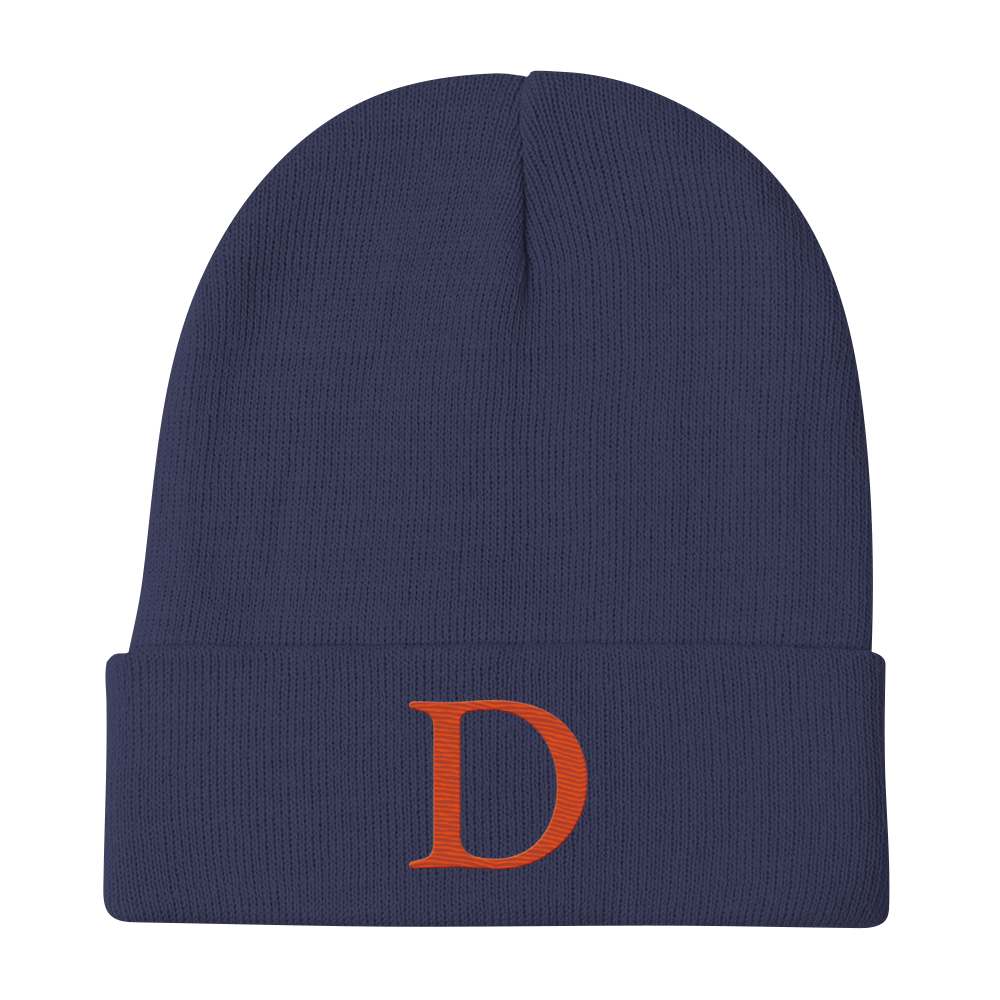 Detroit 'Old French D' Winter Beanie (Orange)