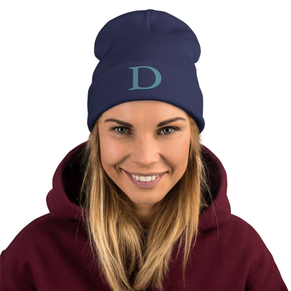 Detroit 'Old French D' Winter Beanie (Huron Blue)