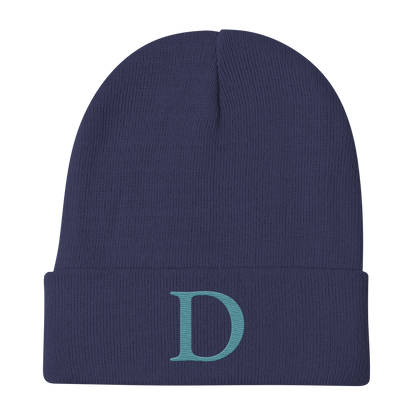 Detroit 'Old French D' Winter Beanie (Huron Blue)