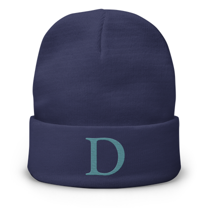 Detroit 'Old French D' Winter Beanie (Huron Blue)