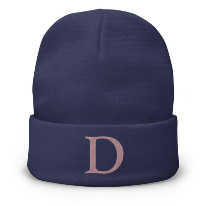 Detroit 'Old French D' Winter Beanie (Cherry Blossom Pink)