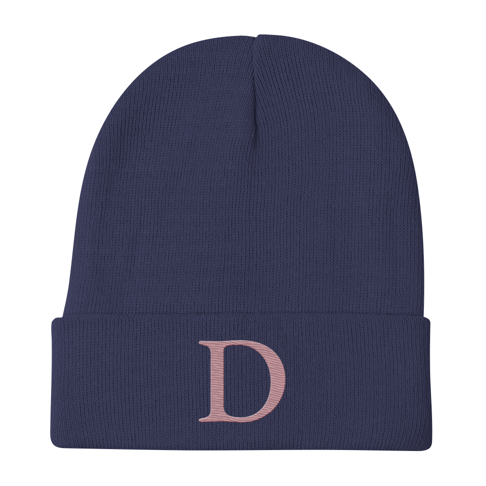 Detroit 'Old French D' Winter Beanie (Cherry Blossom Pink)