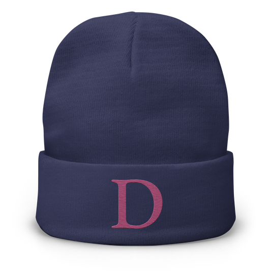 Detroit 'Old French D' Winter Beanie (Apple Blossom Pink)