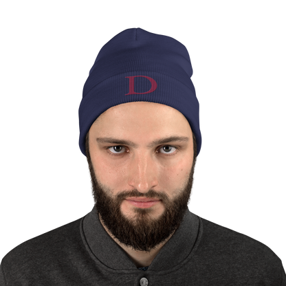 Detroit 'Old French D' Winter Beanie (Ruby Red)