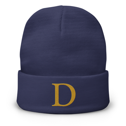 Detroit 'Old French D' Winter Beanie (Gold)