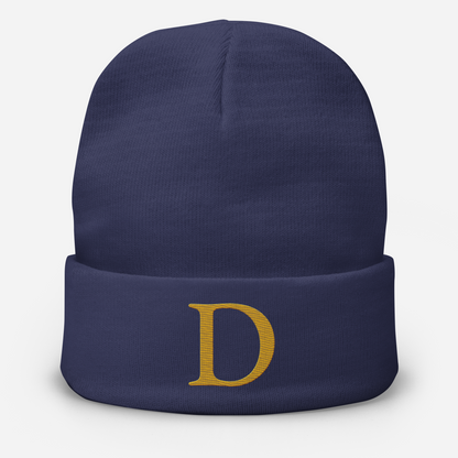 Detroit 'Old French D' Winter Beanie (Gold)