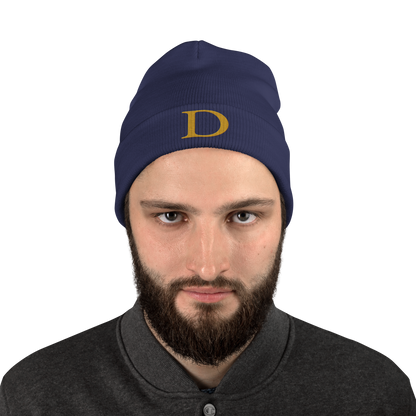 Detroit 'Old French D' Winter Beanie (Gold)