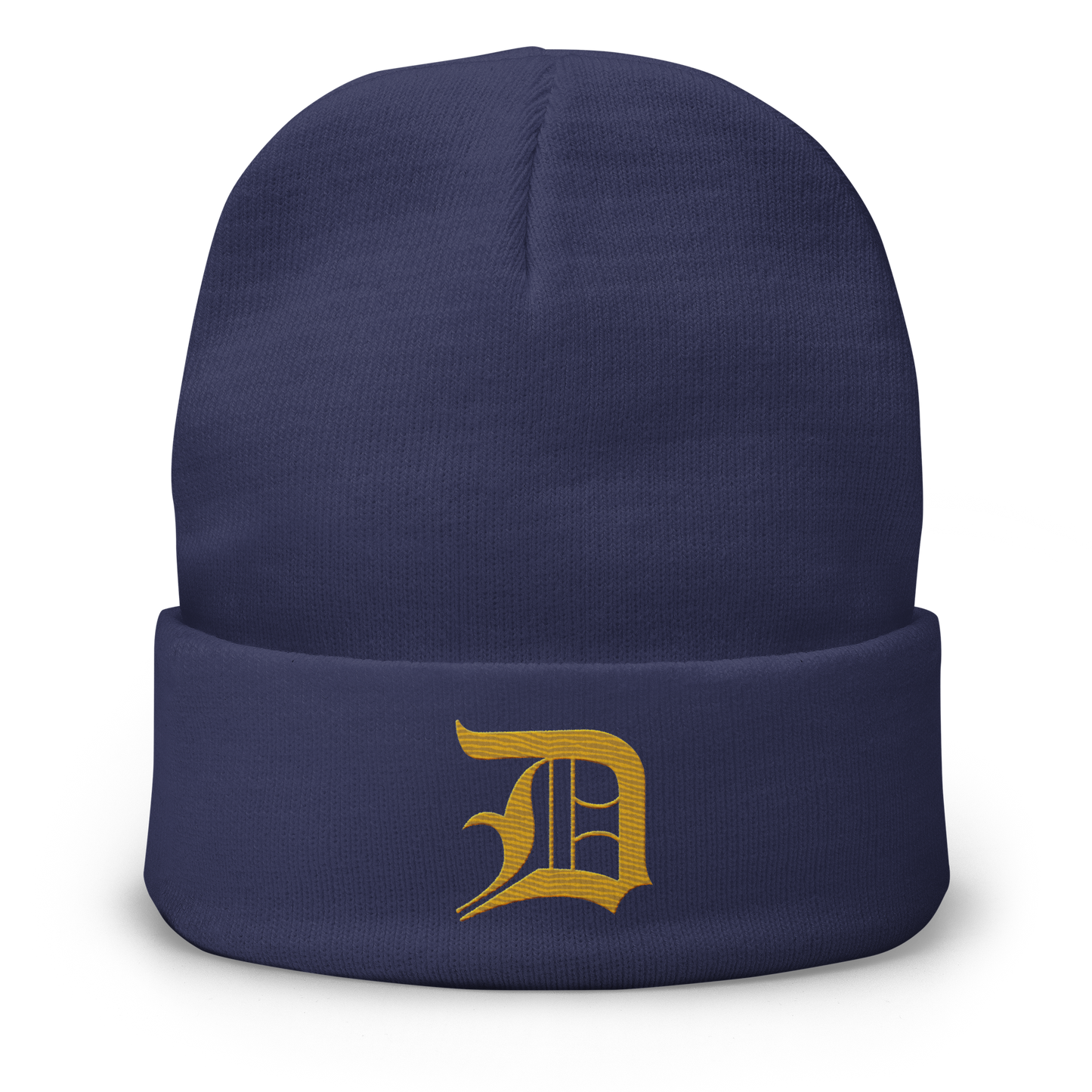 Detroit 'Old English D' Winter Beanie (Gold)