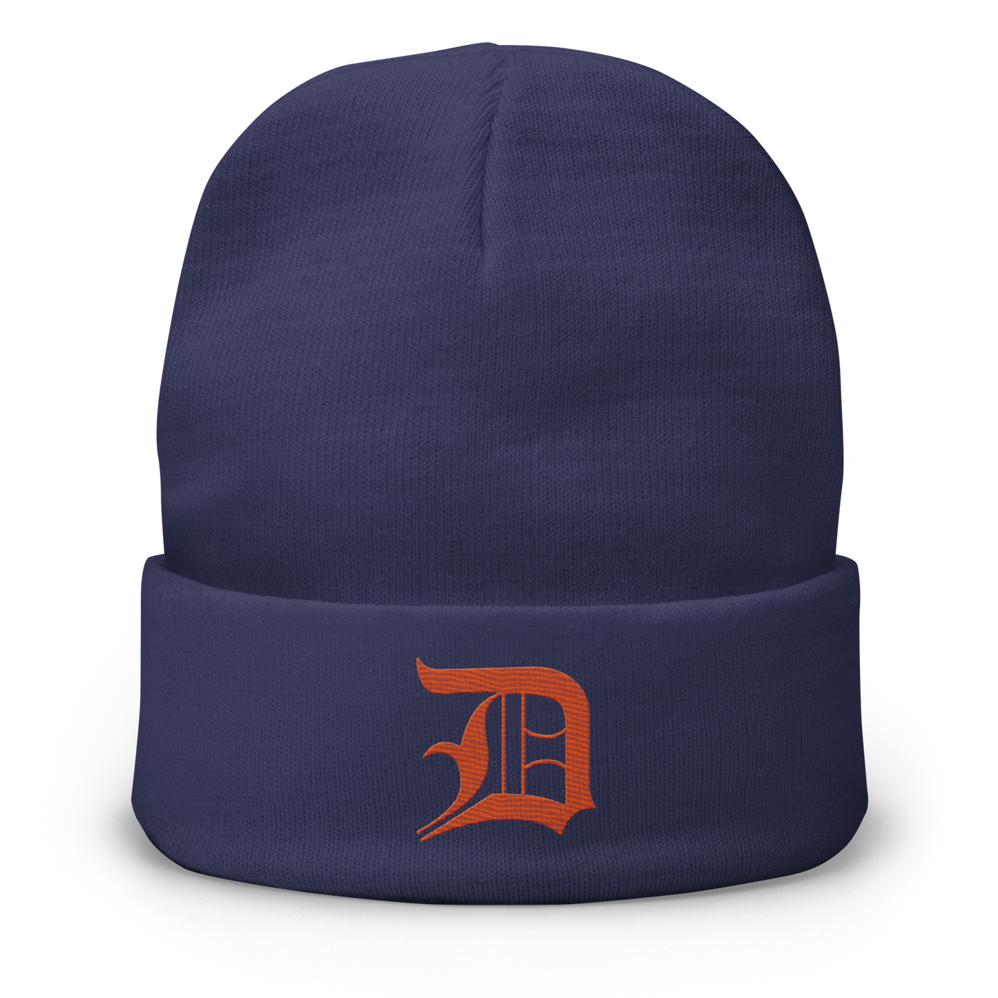 Detroit 'Old English D' Winter Beanie (Maple Leaf Orange)