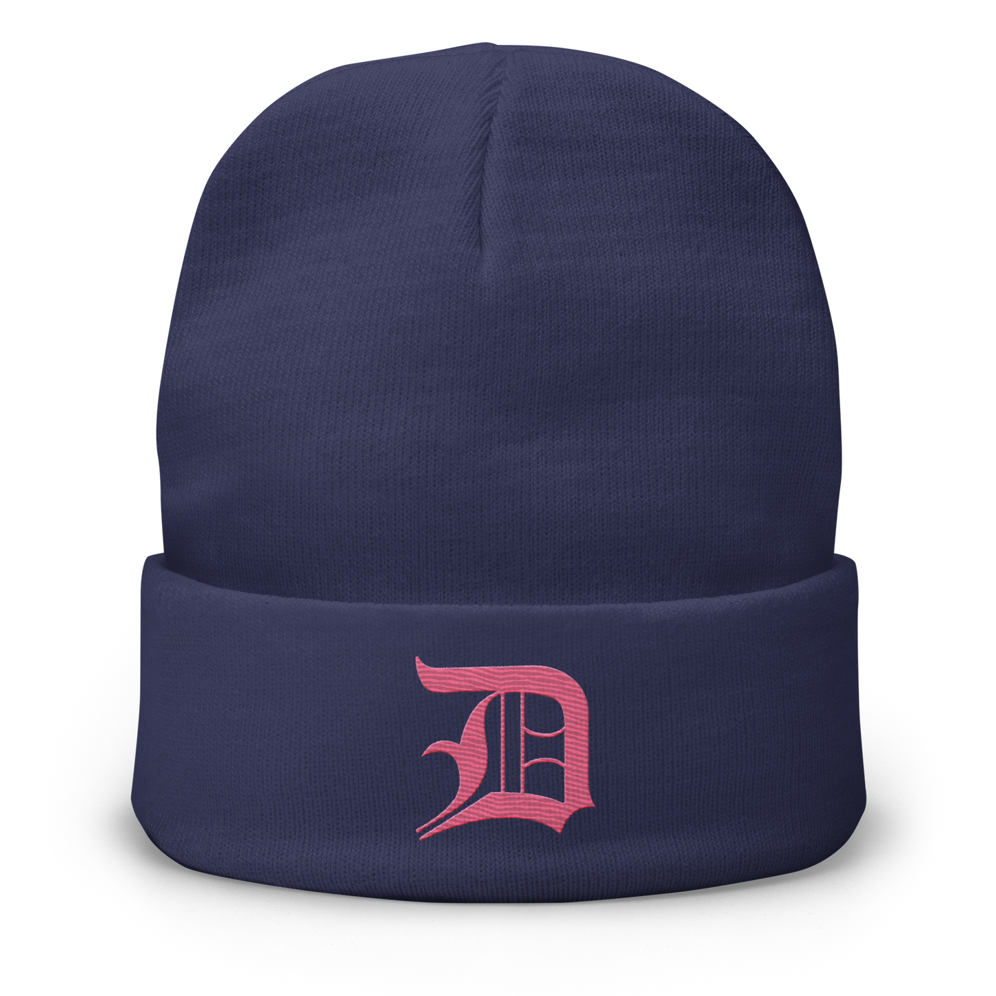 Detroit 'Old English D' Winter Beanie (Rhodochrosite Pink)