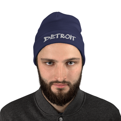 'Detroit' Winter Beanie (Tag Font)