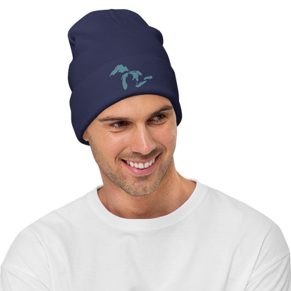 Great Lakes Winter Beanie (Huron Blue)