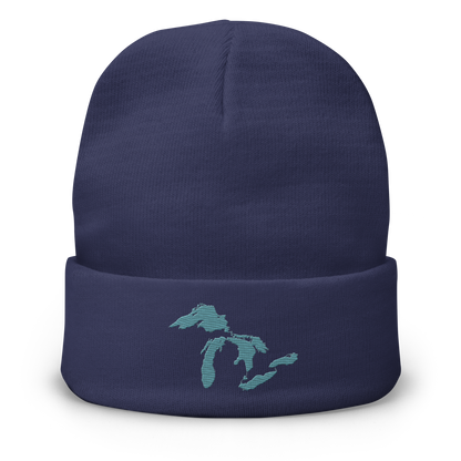 Great Lakes Winter Beanie (Huron Blue)