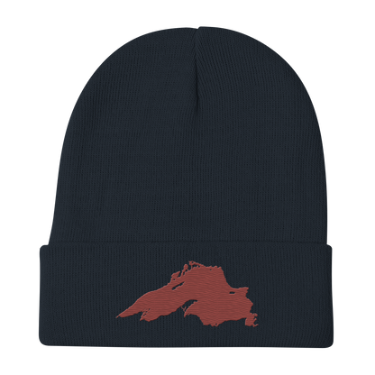 Lake Superior Winter Beanie | Ore Dock Red