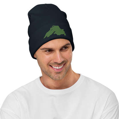 Lake Superior Winter Beanie | Pine Green