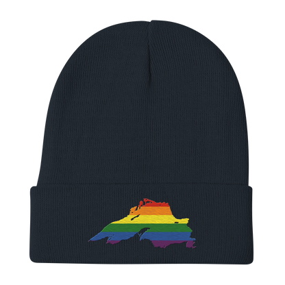 Lake Superior Winter Beanie | Rainbow Pride Edition