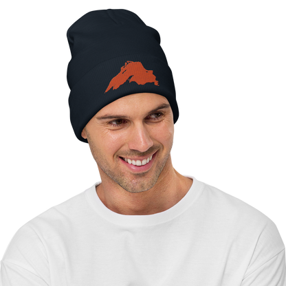 Lake Superior Winter Beanie | Maple Leaf Orange