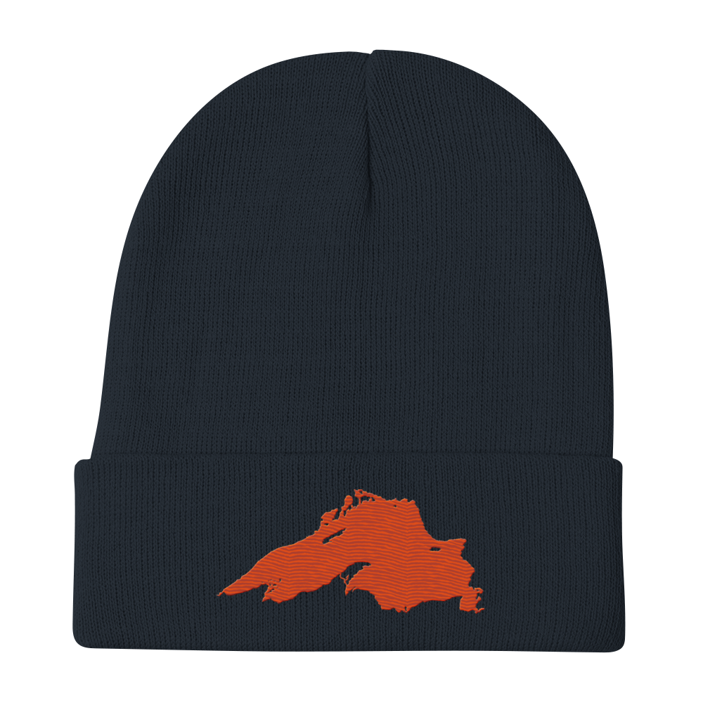 Lake Superior Winter Beanie | Maple Leaf Orange