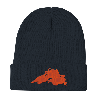 Lake Superior Winter Beanie | Maple Leaf Orange