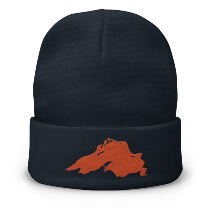 Lake Superior Winter Beanie | Maple Leaf Orange