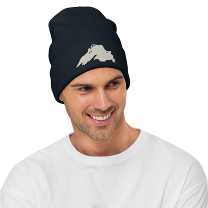 Lake Superior Winter Beanie | Ivory White