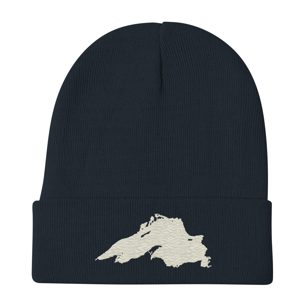 Lake Superior Winter Beanie | Ivory White