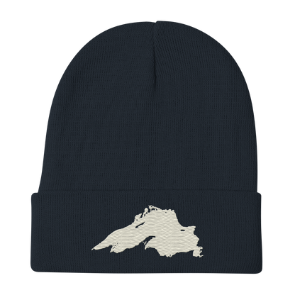 Lake Superior Winter Beanie | Ivory White