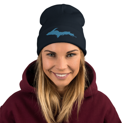 Upper Peninsula Winter Beanie | Traverse Blue