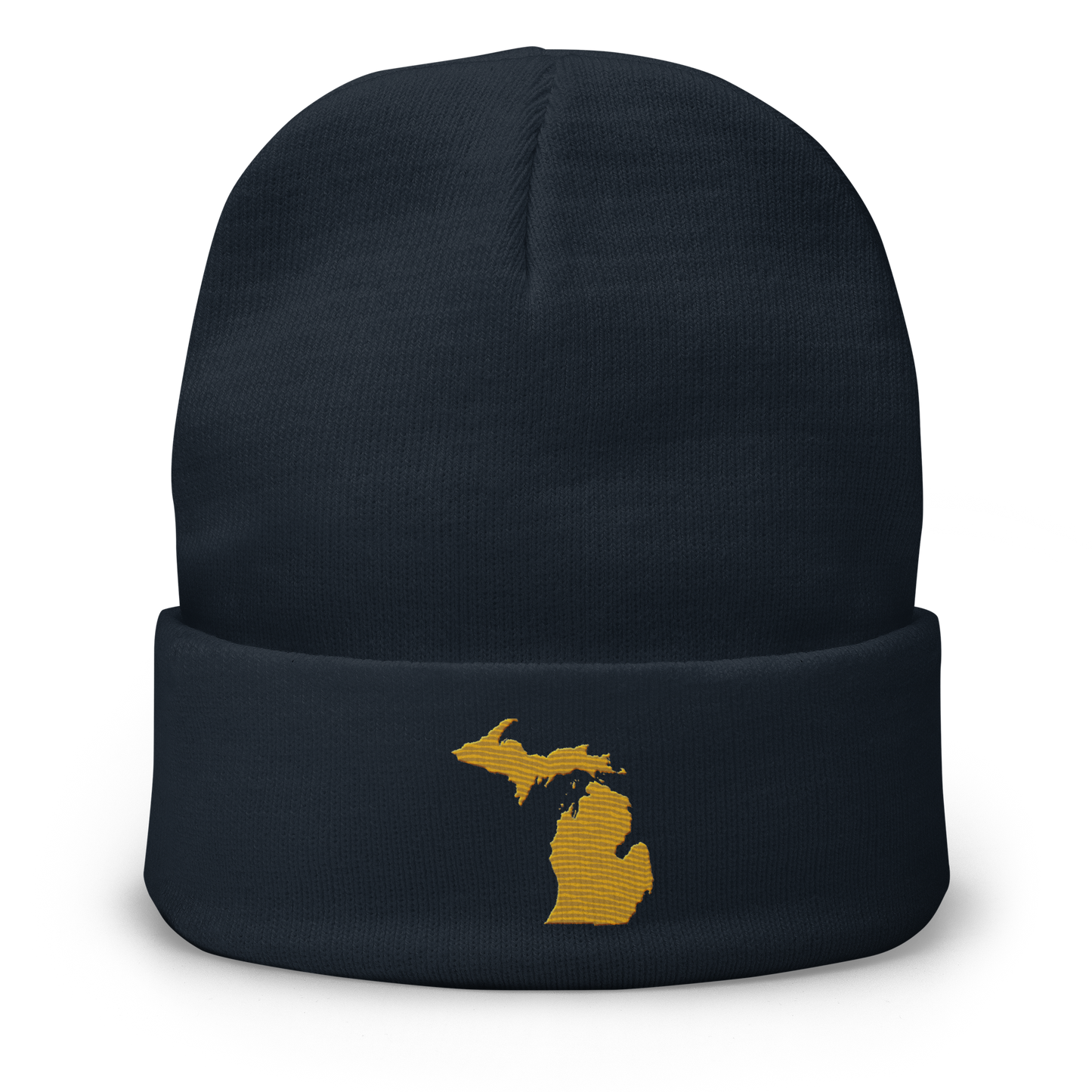 Michigan Winter Beanie | Gold Outline