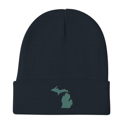 Michigan Winter Beanie | Copper Green Outline