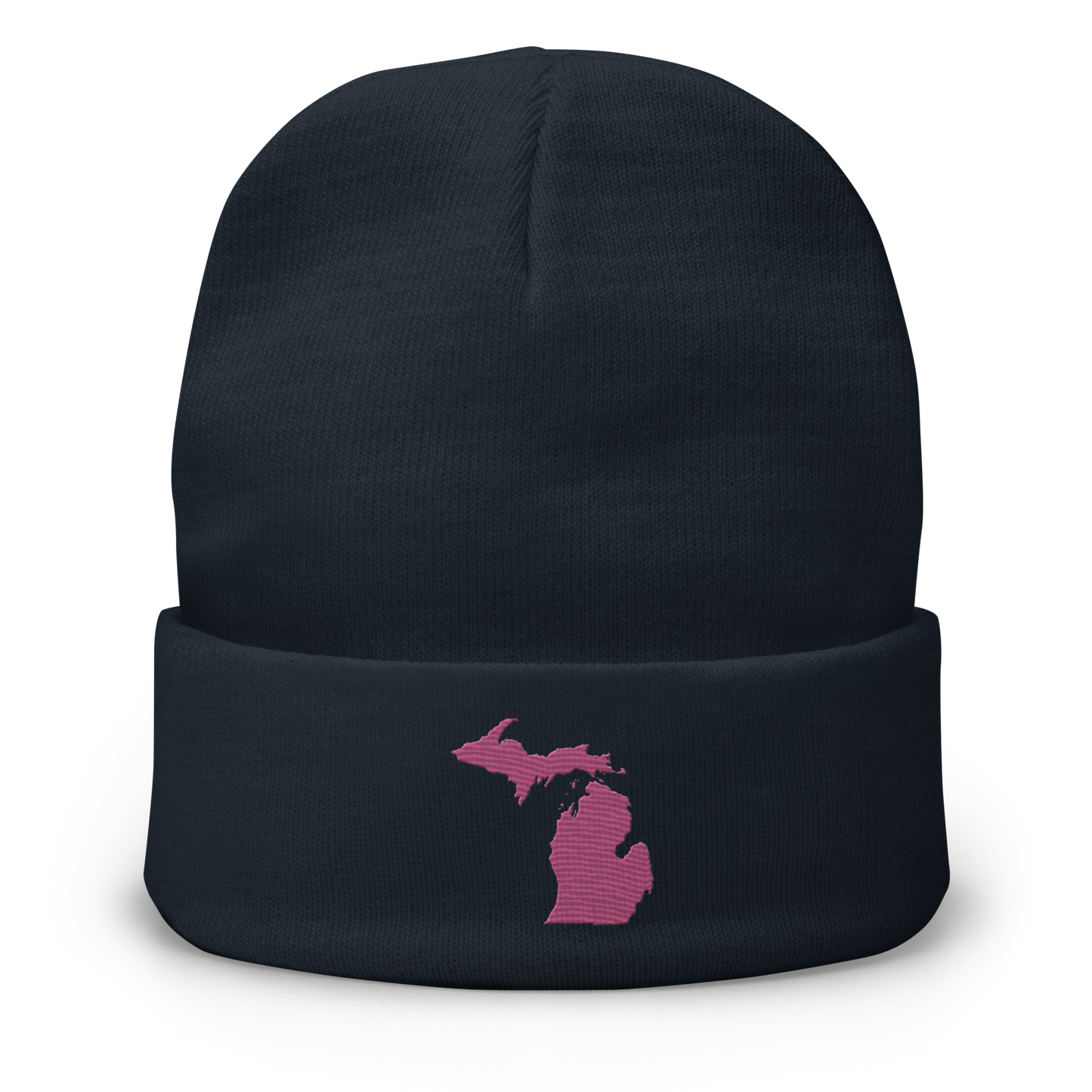 Michigan Winter Beanie | Apple Blossom Pink Outline