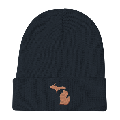 Michigan Winter Beanie | Copper Outline