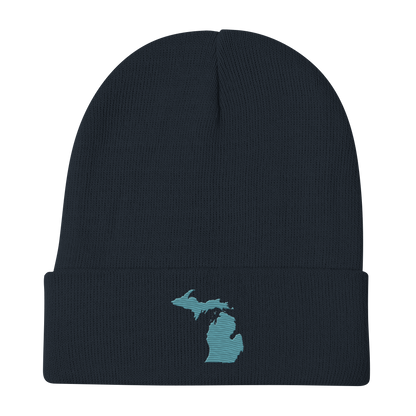 Michigan Winter Beanie | Huron Blue Outline