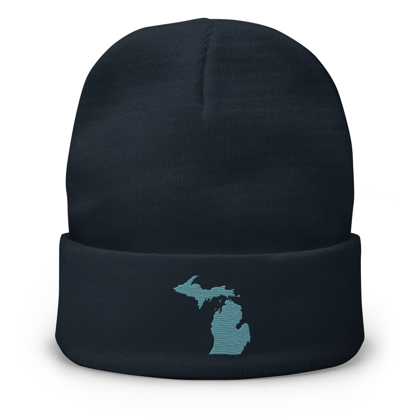 Michigan Winter Beanie | Huron Blue Outline