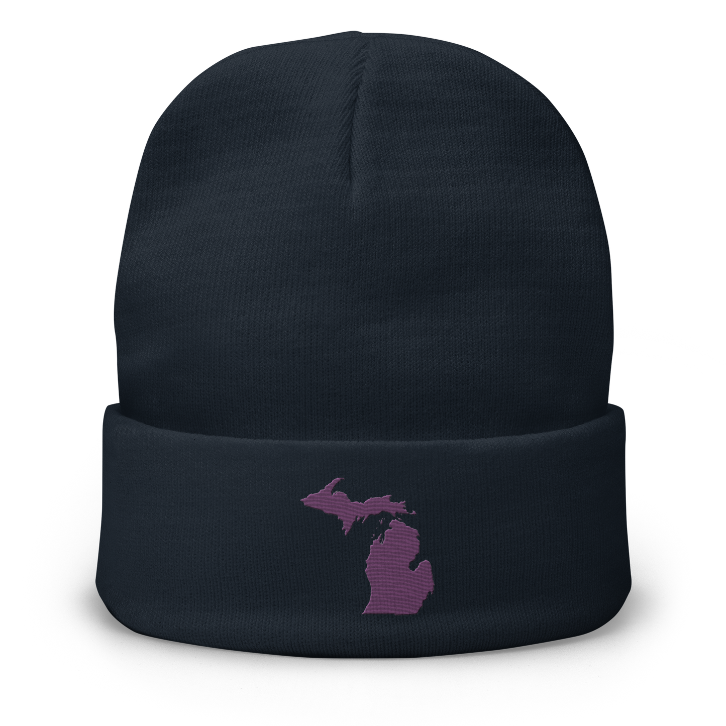 Michigan Winter Beanie | Plum Outline