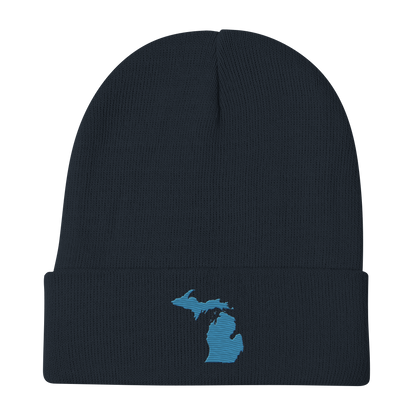 Michigan Winter Beanie | Traverse Blue Outline