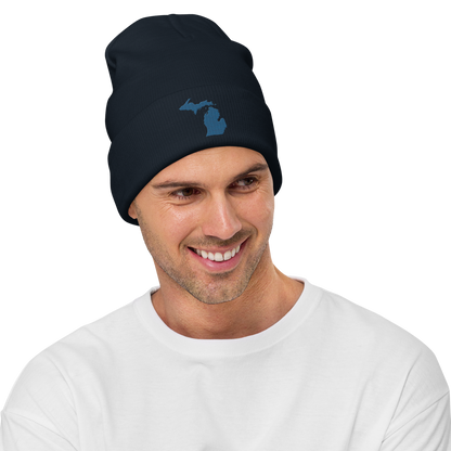 Michigan Winter Beanie | Blueberry Outline