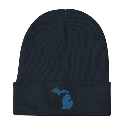 Michigan Winter Beanie | Blueberry Outline