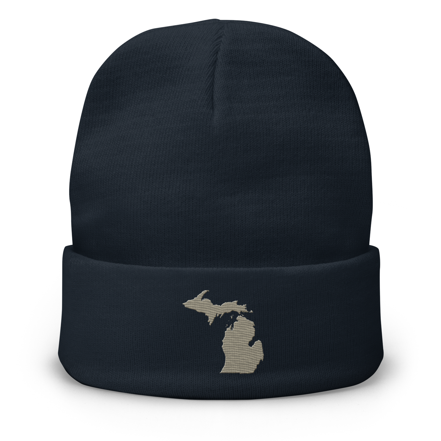 Michigan Winter Beanie | Petoskey Beige Outline