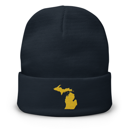 Michigan Winter Beanie | Maize Outline