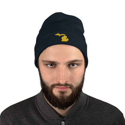 Michigan Winter Beanie | Maize Outline