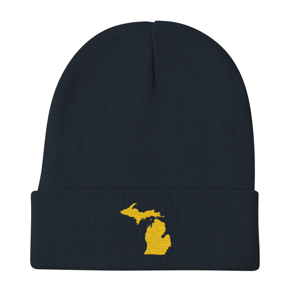 Michigan Winter Beanie | Maize Outline