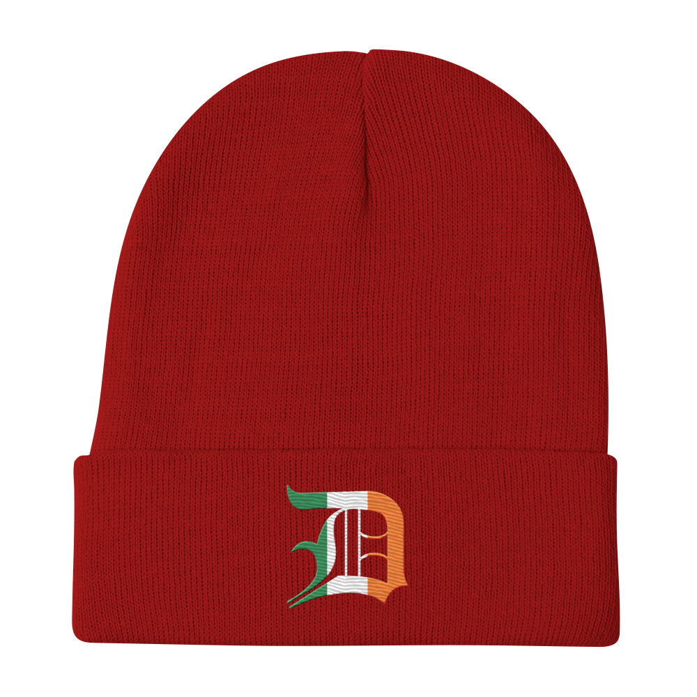 Detroit 'Old English D' Winter Beanie (Irish Edition)