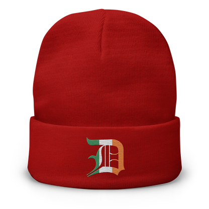 Detroit 'Old English D' Winter Beanie (Irish Edition)