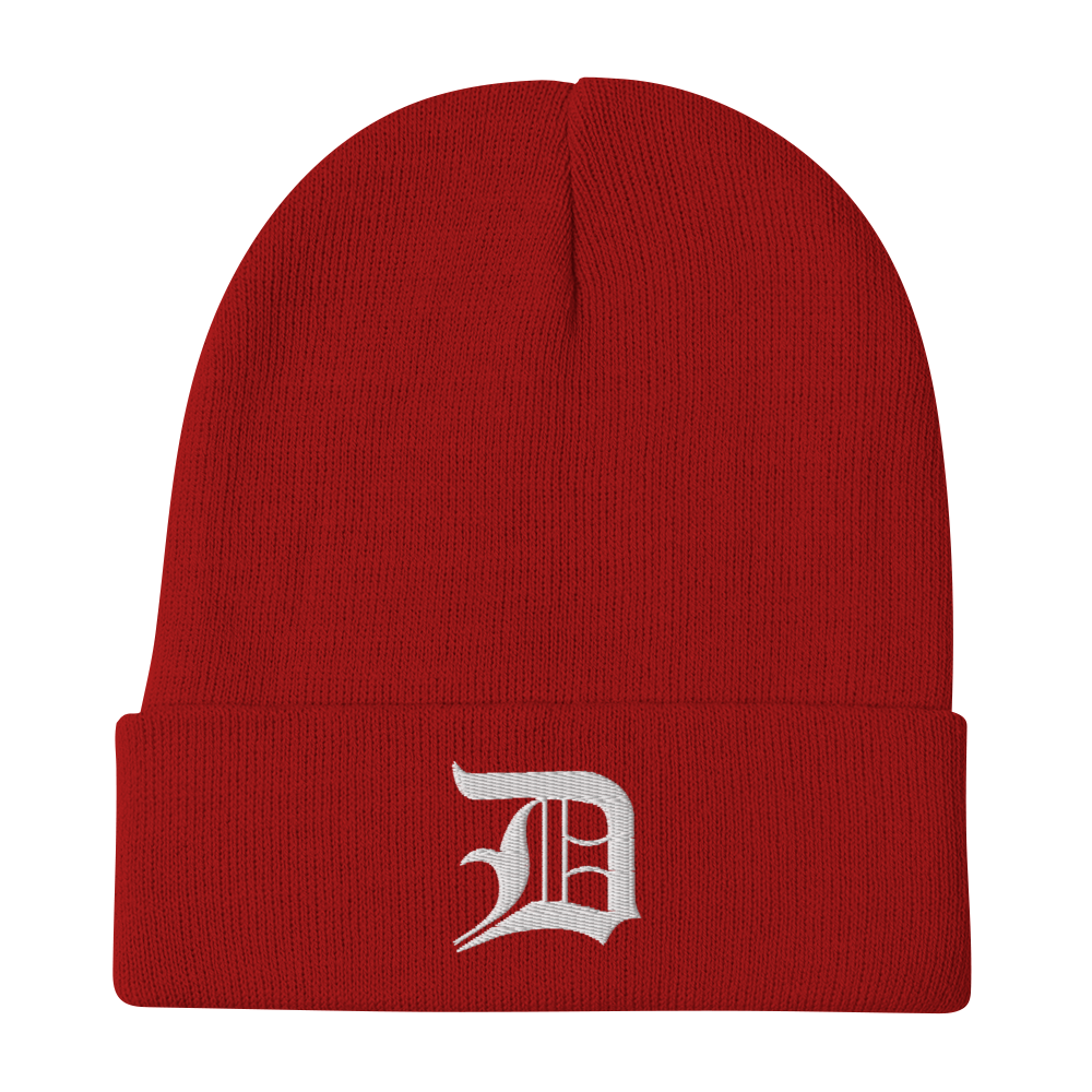 Detroit 'Old English D' Winter Beanie