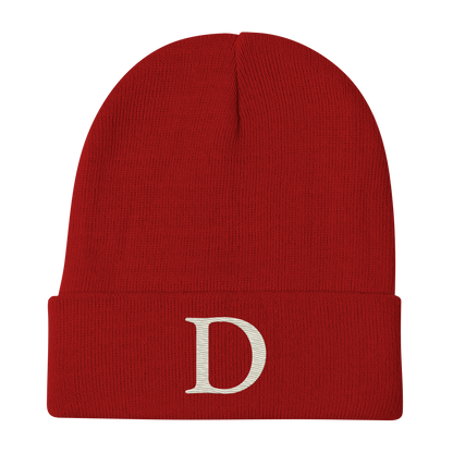 Detroit 'Old French D' Winter Beanie (Ivory White)